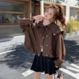 2026春秋季新款皮衣蝴蝶结款RF2C290-6872#-P175-K265，女装皮衣，2C290