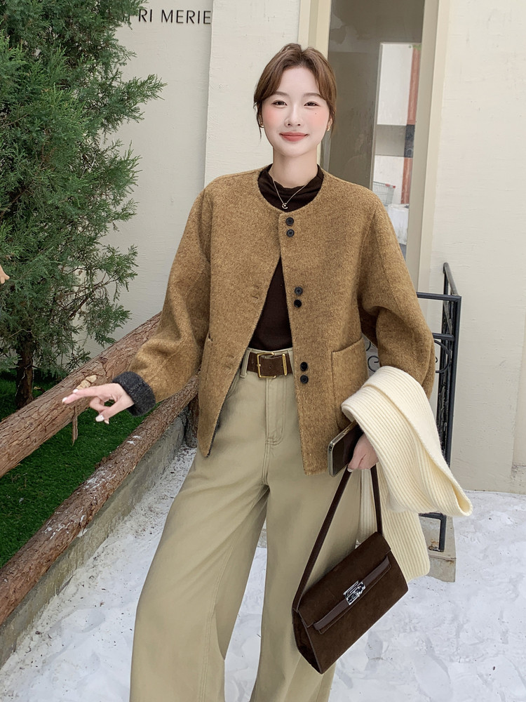 （两面穿）新品现货主推双面羊绒外套2C087-9281-P259-K369,女装毛呢外套,2C087