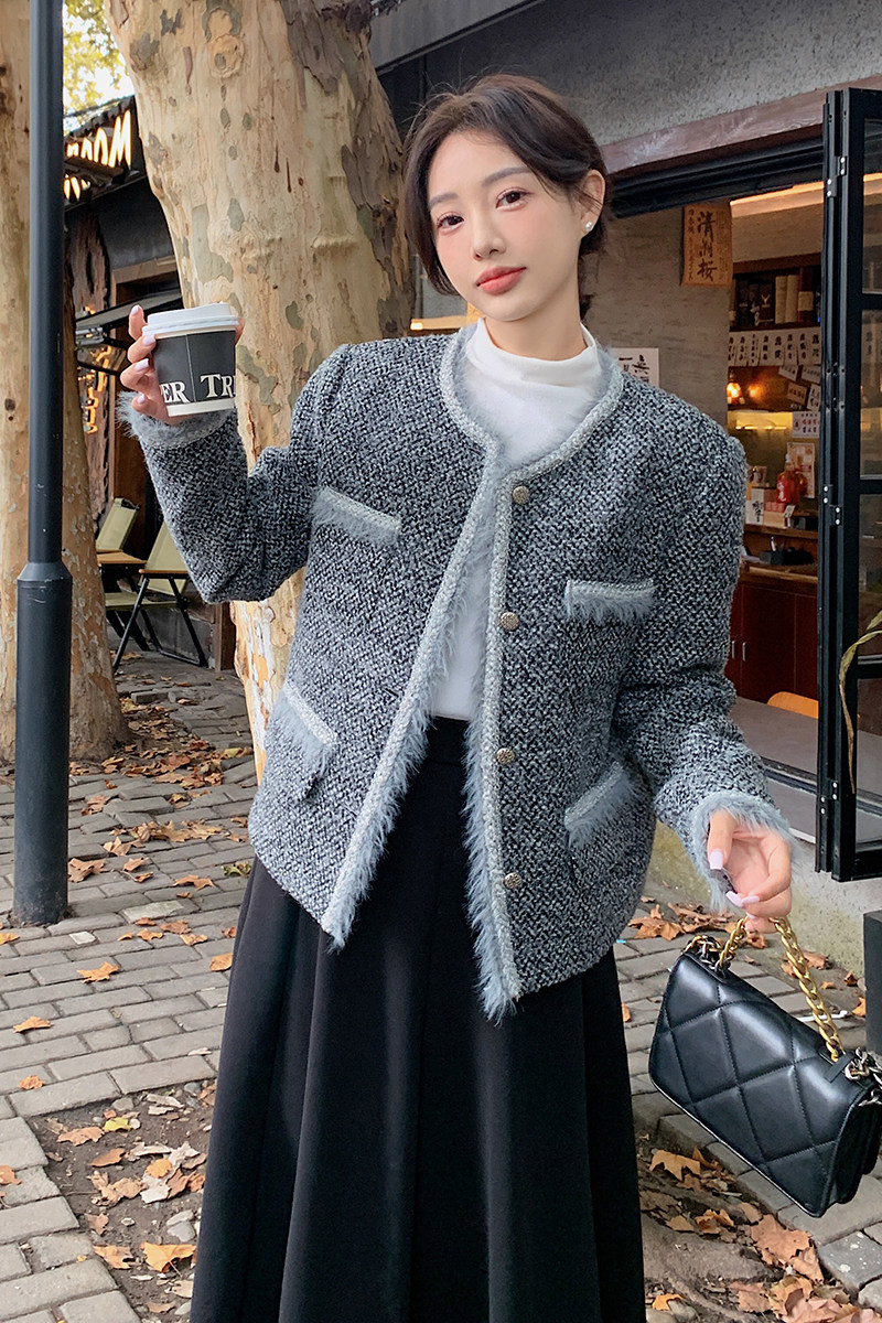 主推现货2025冬季小个子小香羽绒外套2C057-9939-P245-K348,女装羽绒服,2C057