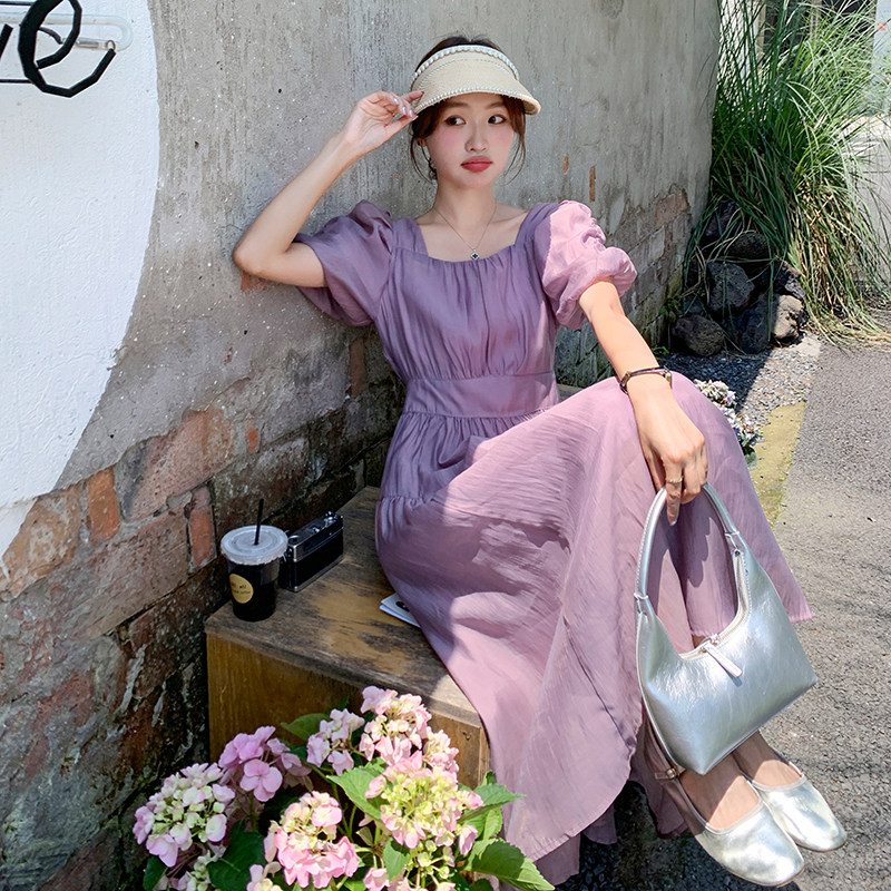 【现货+买家秀】2025夏季新款天丝中长款连衣裙货号/113P110K1,女装连衣裙,2C037
