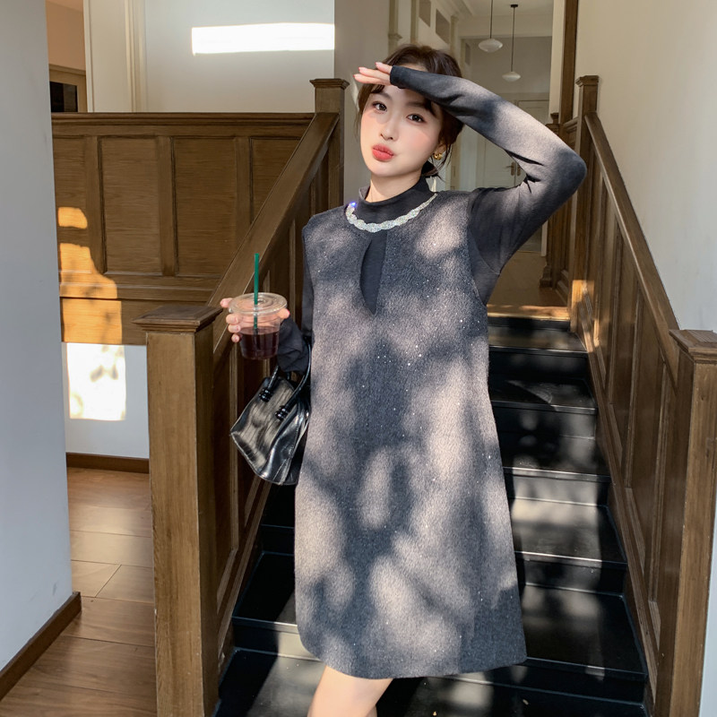 档口现货2025秋装女装新款亮片马甲衬衫两件套351-p170-k248,女装套装/套裙,2C266