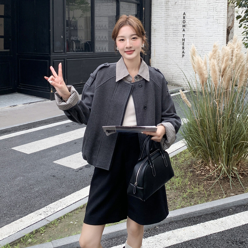 新品外套毛呢外套,女装毛呢外套,2C056