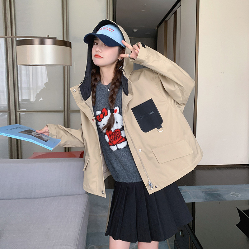 现货#2025秋短款工装风衣外套棒球服#2C133-909-P155-K218图片