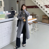 双面呢羊毛大衣韩系气质百搭中长款宽松毛呢外套女秋冬新款，女装毛呢外套，2C238