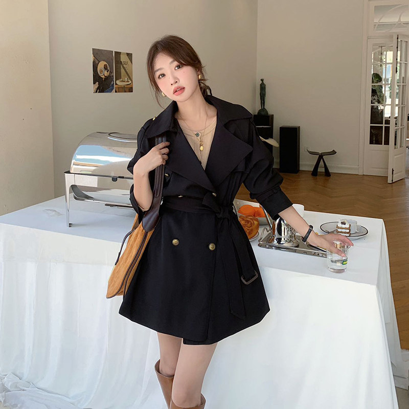 大货已出！秋新款短款风衣外套2C127-8819-P140-K198,女装风衣,2C127