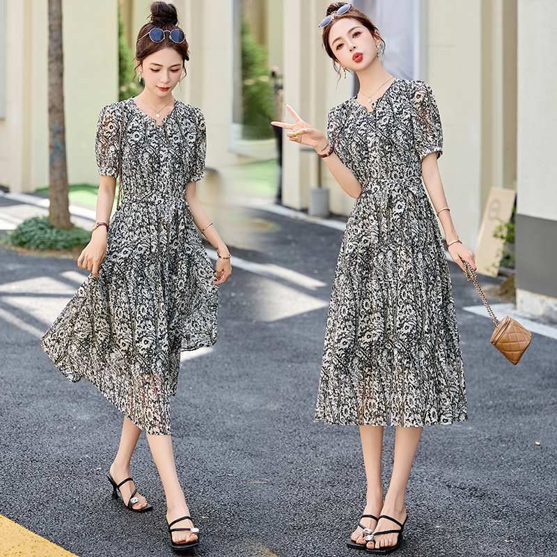 【现货】碎花连衣裙女夏季流行遮肉1C115-6211-P115-K258,女装连衣裙,吾爱衣