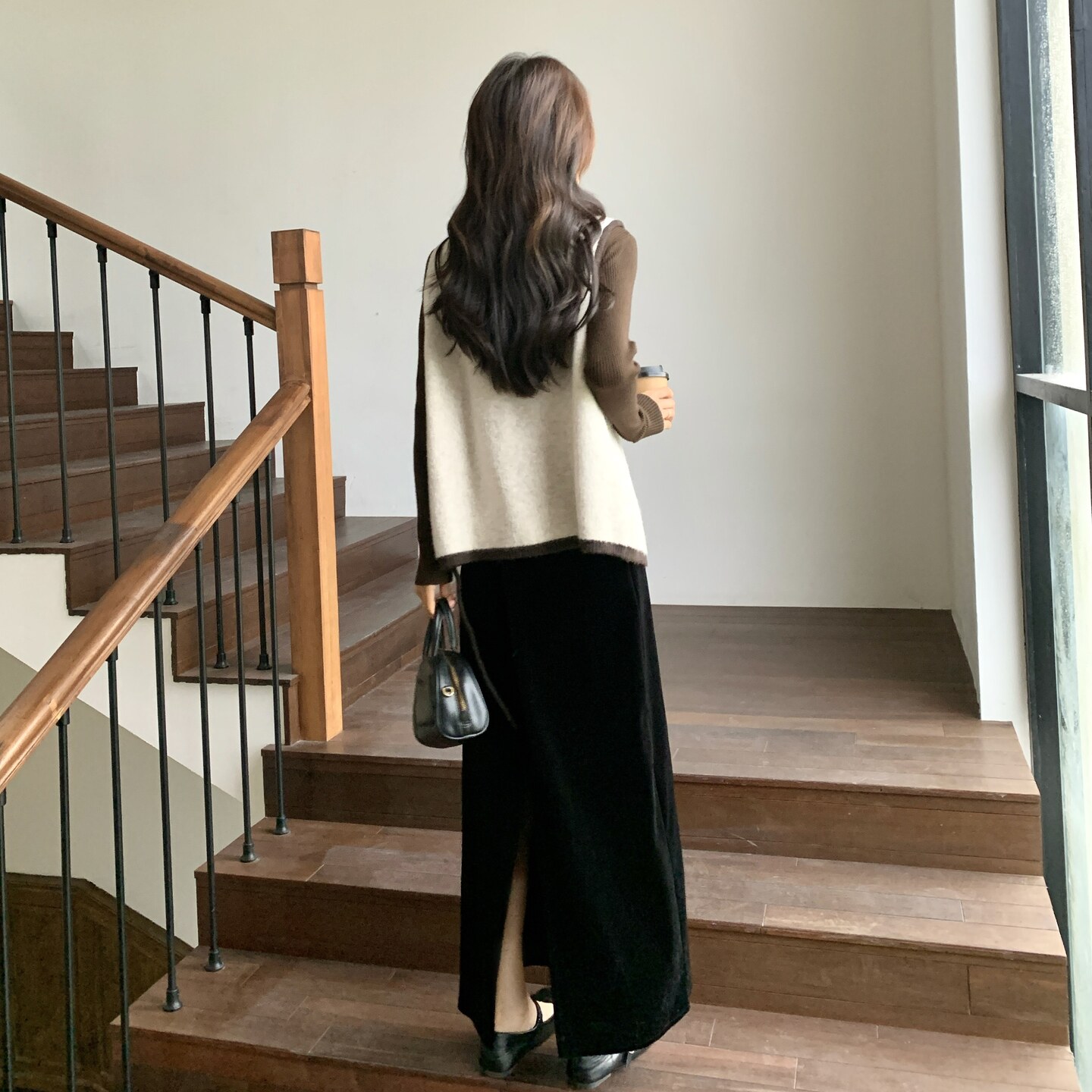 高级感小香风针织秋冬套装女马甲背心打底衫毛衣半身裙三件套装,女装套装/套裙,2C166