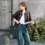 秋装新款现货女士精品蛋白皮短外套2C271-9556-P150K228，女装皮衣，2C271