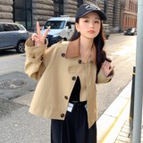 现货买家秀工装风衣短款女秋季英伦风2C098-2205-P130K188，女装风衣，2C098