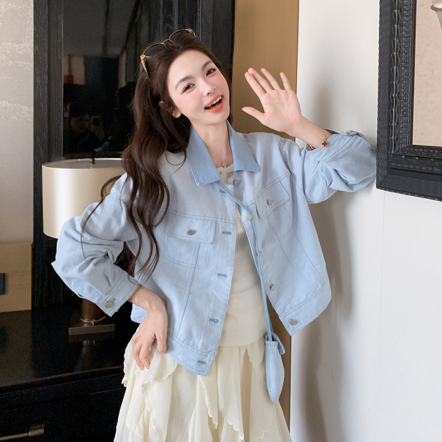 2026春季新款现货休闲水洗配小包牛仔外套2609-p150-k248,女装短外套,2B115