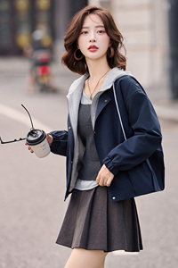 现货派克服女冬季新款加厚加绒韩版洋气短款保暖外套图片