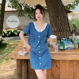 夏装新款两件套牛仔连衣裙5833-P120K178，女装连衣裙，2B080