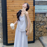 法式时尚套装睡裙性感夏季薄款春夏裙子套装长裙学生性感夏季复古，女装套装/套裙，2C131