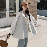 现货白色收腰工装外套2C206-L199-P165-K238，女装短外套，2C206