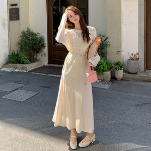 法式轻熟风御姐罩衫吊带套装连衣裙女春季氛围感韩系绝美两件套图片