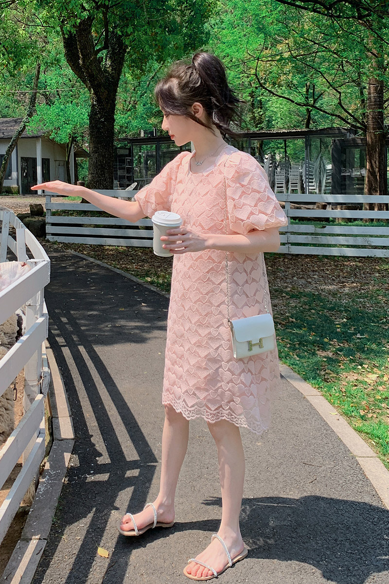 现货主推高级感时尚气质小香风刺绣镂空蕾丝连衣裙2309P110K158,女装连衣裙,2C029