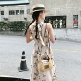 【新款现货】qiao好看的挂脖连衣裙088-6625p105k158，女装连衣裙，2C088