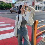 白色皮衣外套女2025新款春季高级修身短款小个子机车显瘦夹克，女装短外套，2C093