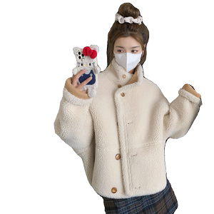 新款现货 牛皮绒皮毛一体两面穿机车服 P185 K278图片