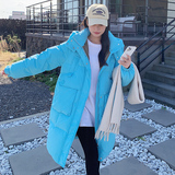 新款90绒冬季蓝色羽绒服8780-P325控488，女装羽绒服，2B080