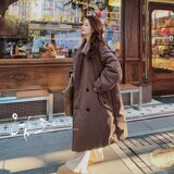韩版复古休闲中长款90白鸭绒外套女2025年冬季新款显瘦加厚羽绒服，女装羽绒服，2C137