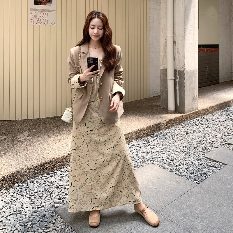 新款西装连衣裙两件套2C122-F173-P205-K288,女装连衣裙,2C122