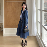25秋季新款现货牛仔连衣裙配丝巾腰带2C087-2518-P175-K23956/60，女装连衣裙，2C087