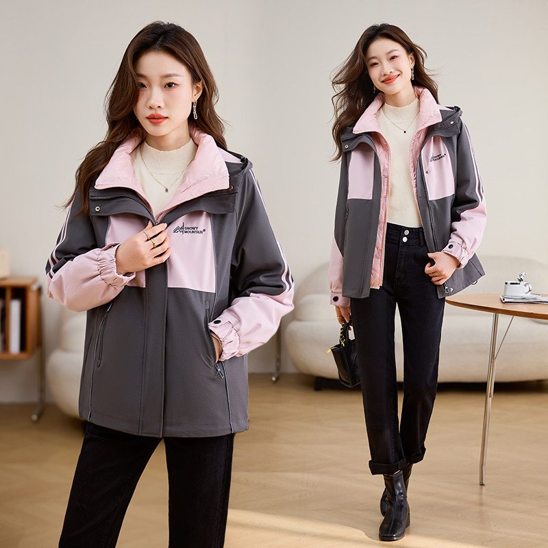 2025年冬季羽绒派克服女潮流时尚款，女装派克服，梦依缘,女装派克服,梦依缘