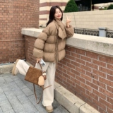 现货！现货！简约休闲搭配可拆卸围巾羽绒服2C212-G179-P265-K398，女装短外套，2C212