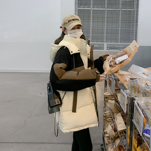 【现货】宽松羊羔毛拼接90白鸭绒潮牌羽绒服 2258P275控428图片