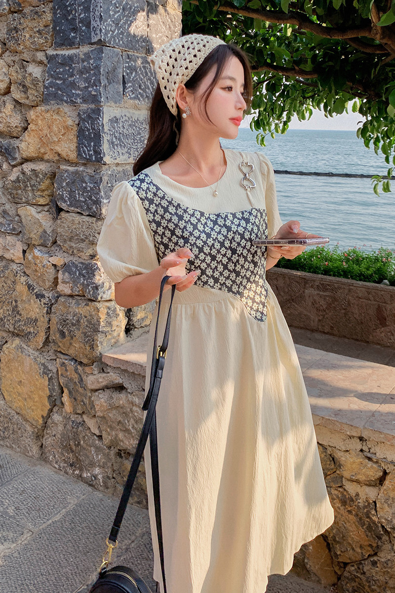 新品出货中夏季拼接设计感连衣裙2C032828P115K168,女装连衣裙,2C032