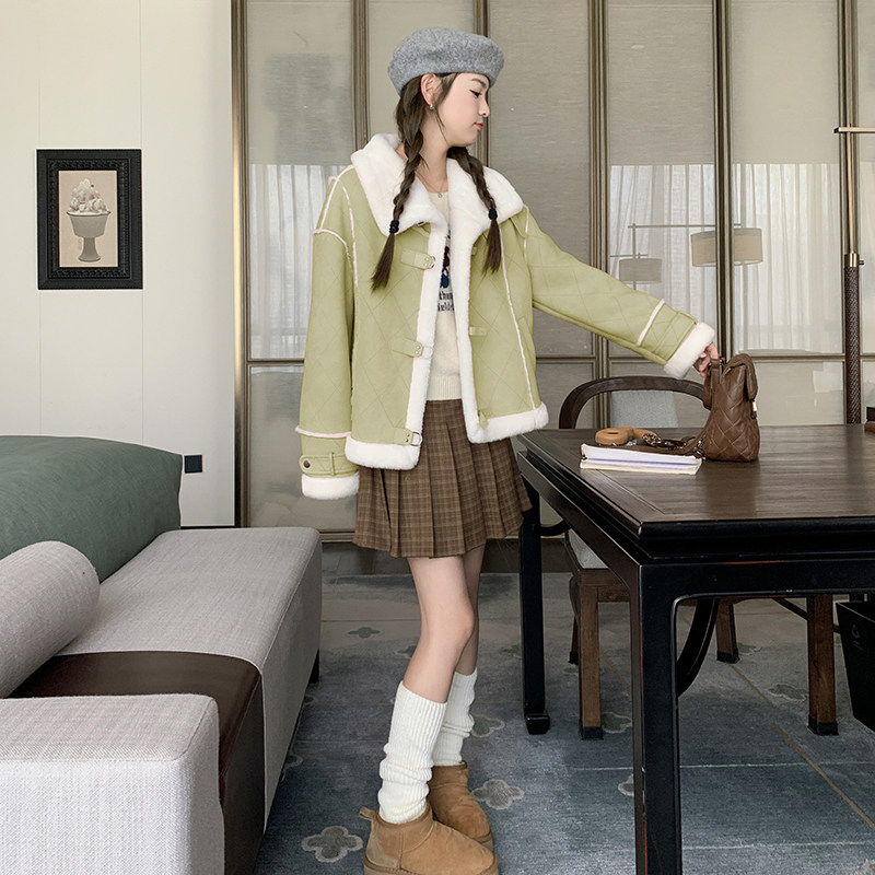 现货！2025冬季新款皮毛一体短款#2C133-930-1-P195-K288,女装棉衣/棉服,2C133