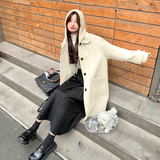 主推【傲娇少女】可拆卸帽双面羊绒大衣82362-P260-K368，女装毛呢外套，2C030