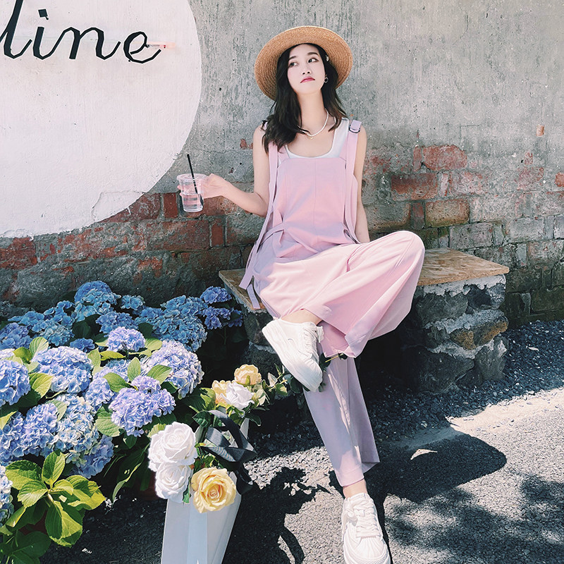 【现货】2025夏季阔腿吊带连体裤2C371-S168-P105-K158,女装连体裤,2C120