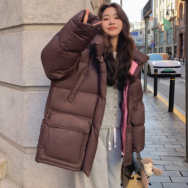 【新品】现货有买家秀撞色里布羽绒服90绒6182款P285控418,女装羽绒服,2C139