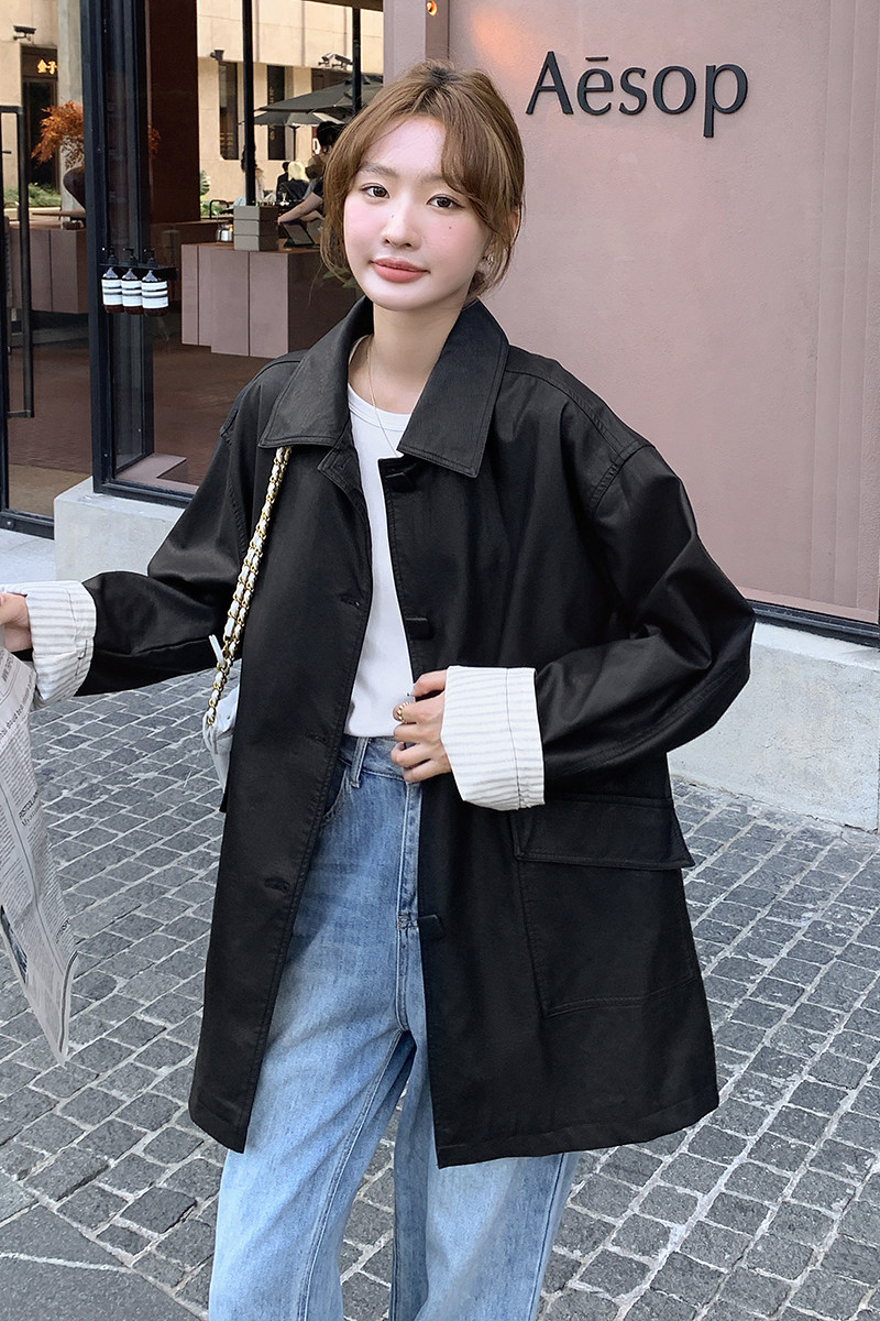 新款现货2025秋装皮风衣外套2c299-8065-P145-K208,女装皮衣,2C299