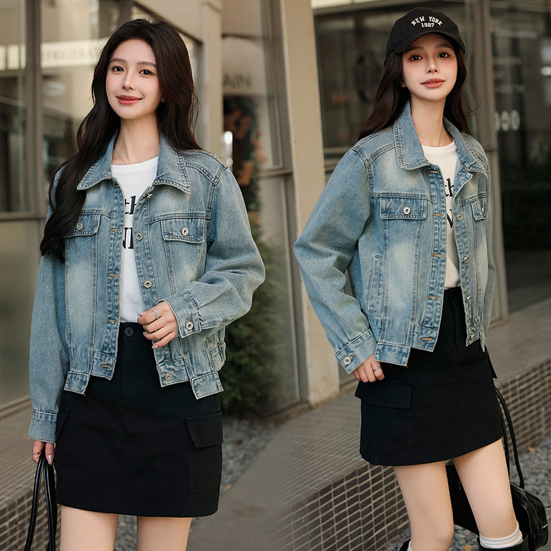【现货，】牛仔短外套1C042-P125-K185,女装短外套,安在秀（1C042）