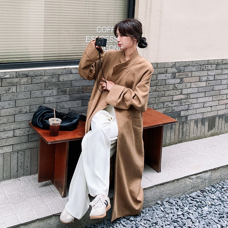 【新款】设计感风衣外套C161-6132-P175-K258,女装风衣,2C161