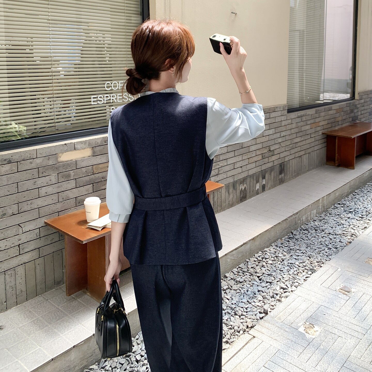 设计感气质显瘦西服套装女2025春秋季新款韩版宽松休闲通勤三件套,女装套装/套裙,2C218