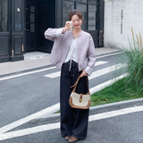 【26现货新款】春拼接短款单排扣圆领皮衣外套，女装皮衣，2C215