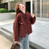 又酷又飒复古外套女2025秋季新款设计感洋气减龄复古时髦夹克上衣，女装短外套，2C012