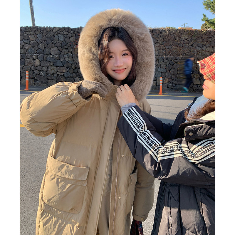 90绒长款大毛领设计口袋羽绒服298-w309-p375-k558,女装羽绒服,2C298