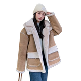 加厚皮毛一体羊羔毛外套2C279-1901-1-P195-K298，女装毛呢外套，2C279