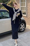 休闲运动条纹拼接卫衣套装裙女春秋2025新款两件套ootd穿搭超好看，女装套装/套裙，2C135
