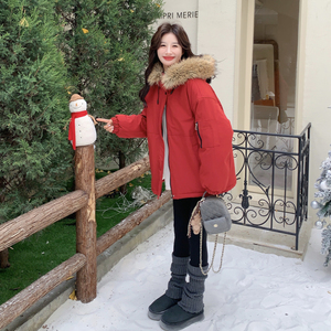 现货！现货！现货！红色大毛领连帽派克服2C212-G208-P225-K338图片