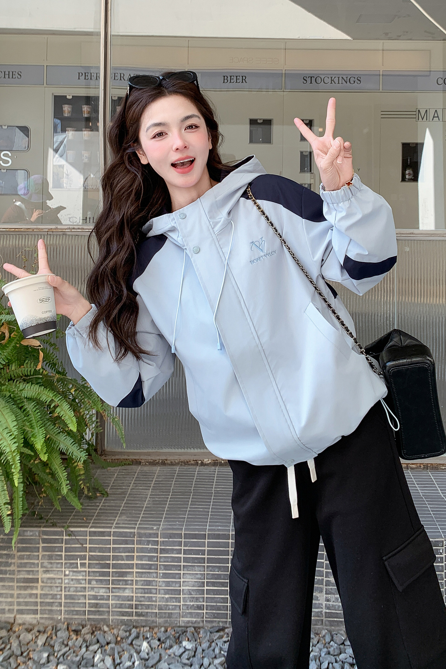 现货！现货！2026年春季新款减龄百搭宽松短款外套女,女装短外套,2C306
