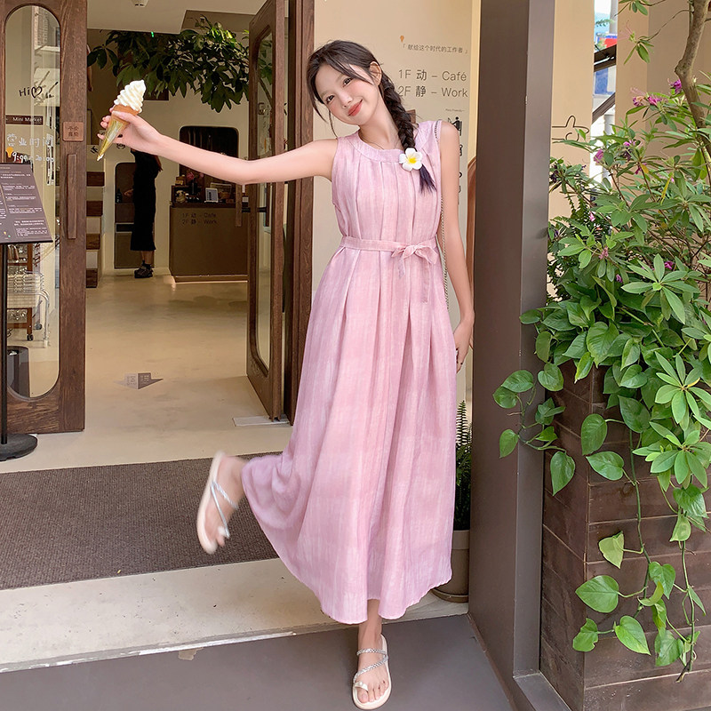 2025年夏季女装连衣裙无袖长裙A字裙RF2c290-5853#-P110-K168图片