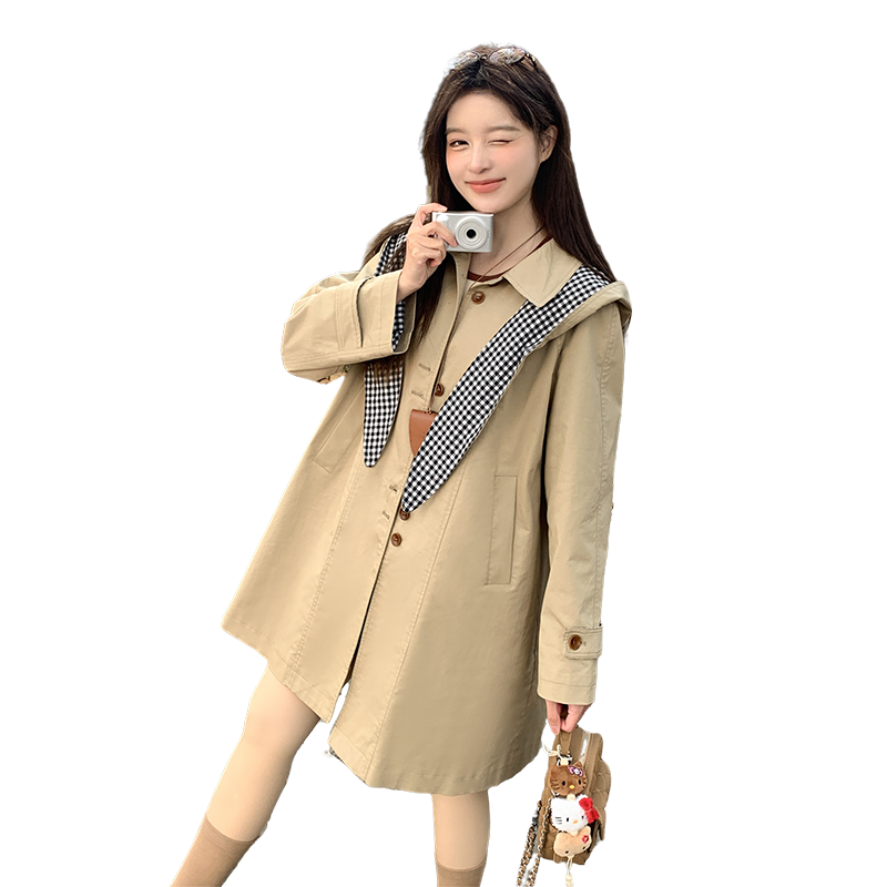 2025早春兔耳朵时尚减龄风衣2C291-F6811-P185-K269,女装风衣,2C291