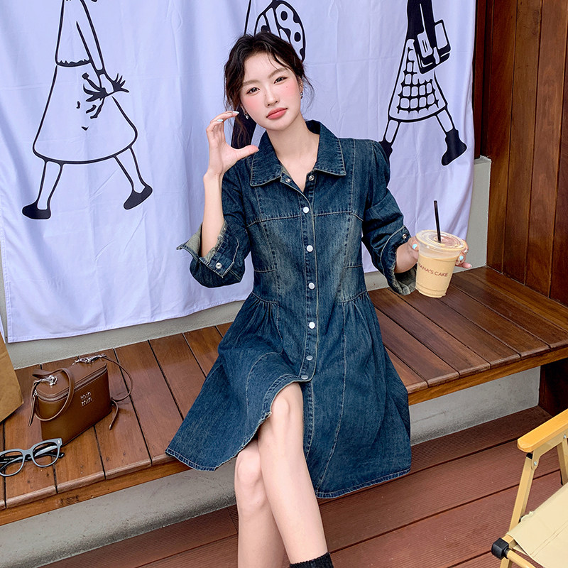 现货2025秋季新款韩系气质连衣裙2C057-8123-P140-K208,女装连衣裙,2C057