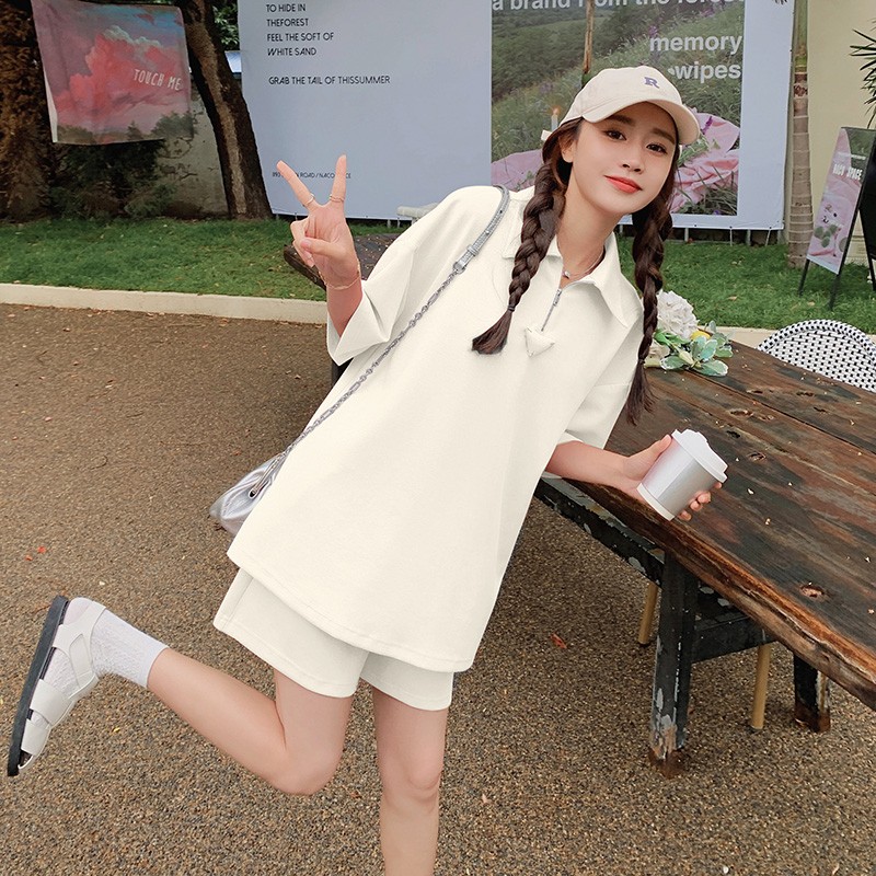 现货宽松休闲减龄阔腿短裤套装C029,女装套装/套裙,2C029